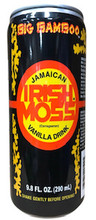 Big Bamboo Irish moss sea moss Vanilla 9.8 oz in a aluminum can with Black, Yellow and Red labeling 