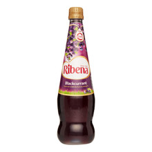Ribena Blackcurrant drink 850ml in a plastic container with Purple and white labeling 