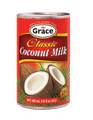 Grace Coconut Milk 13.5 oz in an aluminum can with Red and Orange labeling 