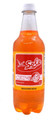 Solo Banana Soda 20oz in a plastic bottle with Red and Orange labeling 