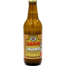 D&G Ginger Beer Soda 12oz in a glass bottle with Tan labeling 