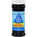 Blue Mountain Molasses 12oz packaged in a plastic container with Blue labeling and a white cap 