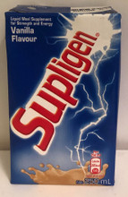 NESTLE SUPLIGEN packaged in a rectangular shaped container with blue labeling 
