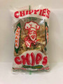 Chippies Banana Chips 5 oz packaged in a clear, white and red plastic packet. 