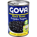 Goya Black Beans 15.5 oz.  in a can with Blue and White labeling