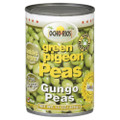 Ocho Rios Green Pigeon Peas with Coconut 15 oz in a can with Lime Green and White labeling 