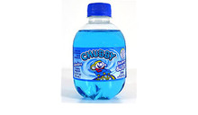Chubby Blueberry Blast Soda 8.45 fl oz. in a plastic bottle with Blue labeling