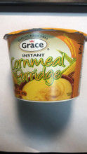 Grace Instant Cornmeal Porridge  in yellow and Orange container 