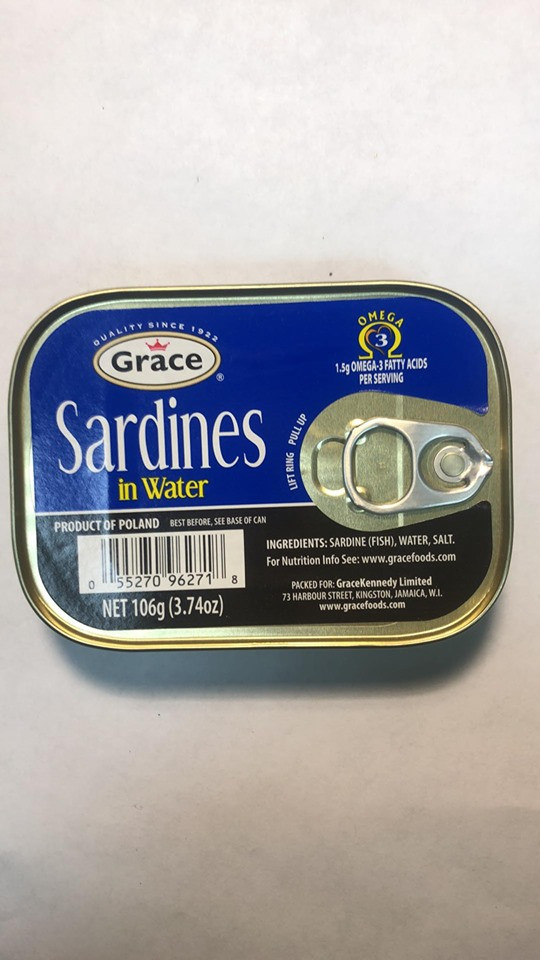 Grace Sardines in Water 106 g Caribbean Supercenter