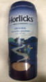 Horlicks mix in a plastic container with Blue labeling 
