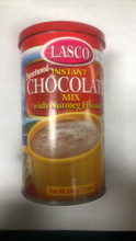 Chocolate drink mix in a can with Yellow and Red labeling 
