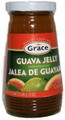 Grace Guava Jelly packaged in a glass container with Green and Red labeling 