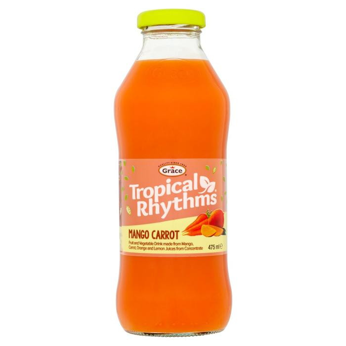 Tropical Rhythms Mango Carrot Juice 16 fl.oz Caribbean Supercenter