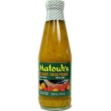Matouk's West Indian Hot Sauce in a glass bottle with Green Labeling 