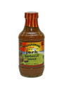 Walkerswood Jerk Barbecue 17oz in a glass bottle with Green and Orange labeling 