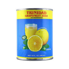 Grapefruit juice in Blue and Yellow can 