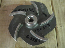 Goulds 3196 ST 5 vane imp, 1.5x3x8, 316ss, Trim: 6.375" dia. P# 076794 patt 56209  ML0502132