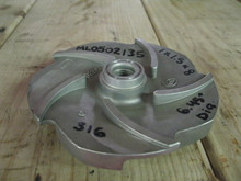 Goulds 3196 ST 5 vane imp 1x1.5x8, 316ss, 6.45" dia., P#076793 patt 56208 - ML0502135