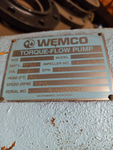Wemco torque flow pump case 3 model 3S2 CI IMP # 25087CI 8.5 dia s/n 8597505-1 RM1108225