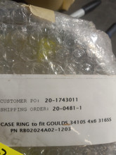 Goulds 3410S case ring 4x6 316ss P# RB02024A02 RM0124228