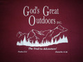>L< Burgundy God's Great Outdoors T-SHIRTS XXL 