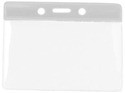 1820-1008 - Badge Holder Horizontal White Bar 100 Per Pack