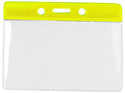 1820-1009 - Badge Holder Horizontal Yellow Bar 100 Per Pack