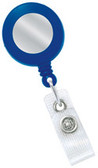 2120-3102 - Retractable Badge Reel Royal Blue With Silver Face 100 Per Pack