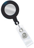 2120-4501 - Retractable Badge Reel Black With Silver Face 100 Per Pack