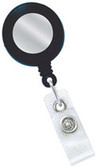 2120-3101 - Retractable Badge Reel Black With Silver Face 100 Per Pack