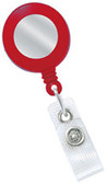 2120-3106 - Retractable Badge Reel Red With Silver Face 100 Per Pack