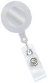 2120-3108 - Retractable Badge Reel White With Silver Face 100 Per Pack
