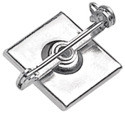 5735-2150 - Badge Pin Pressure Sensitive 100 Per Pack