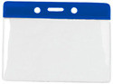 1820-1002 - Badge Holder Horizontal Blue Bar 100 Per Pack