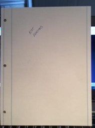 Agreement / Will Paper, 11" Blue Ruled