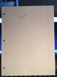 Will Paper, 11", Blue Box,  1" right margin