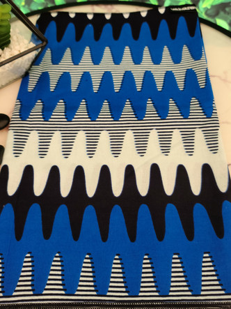 Ankara headwrap - Feelin Wavy Blue