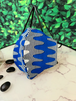 Feelin Wavy Blue Face Mask - Outer Main View