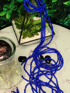 Ltd. Ed. Waist Beads - Blue Clear Sapphire
 * sold in different length from 47" - 48” adornments.