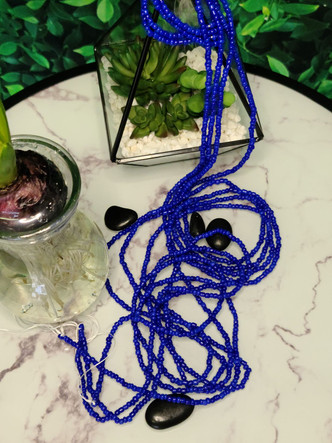 Ltd. Ed. Waist Beads - Blue Clear Sapphire
 * sold in different length from 47" - 48” adornments.