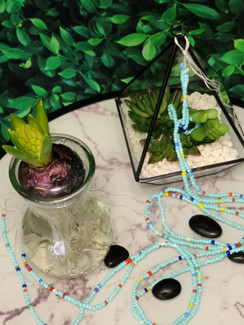 Ltd. Ed. Waist Beads - Opaque Turquoise & Multi Color
 * sold in different length from 53" - 56" adornments.