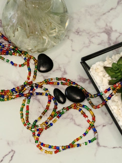 Ltd. Ed. Waist Beads - Multi Clear Color
 * sold in different length from 50" - 52" adornments.