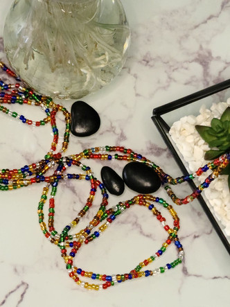 Ltd. Ed. Waist Beads - Multi Clear Color
 * sold in different length from 50" - 52" adornments.