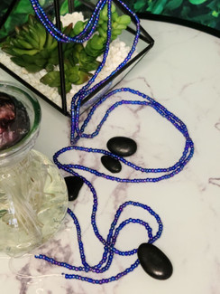 Ltd. Ed. Waist Beads - Iridescent Blue
 * sold in different length from 47" - 49" adornments.