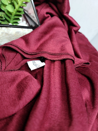 Light Jersey Knit Headwrap - Burgundy