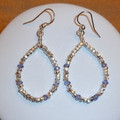 Sterling Silver Earrings with Sterling Silver beads and Iolite