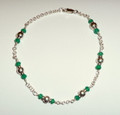 Sterling Silver Bracelet with Green Onyx