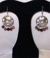Sterling Silver Earrings with Multi-colored Tourmaline