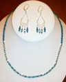 Sterling Silver Necklace and Earrings with Multi-Colored Appatite