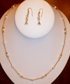 Gold-filled Necklace and Earrings with Citrine and Pearls